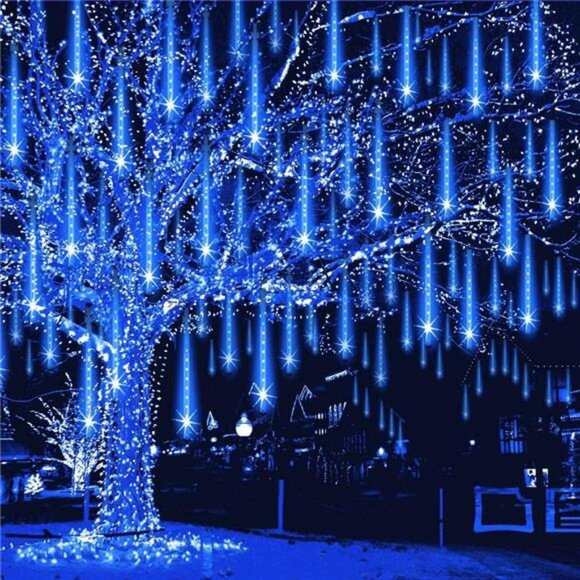 Meteor Shower Lights Christmas Lights UL Certified Falling Rain Drop Lights - Picture 1 of 7
